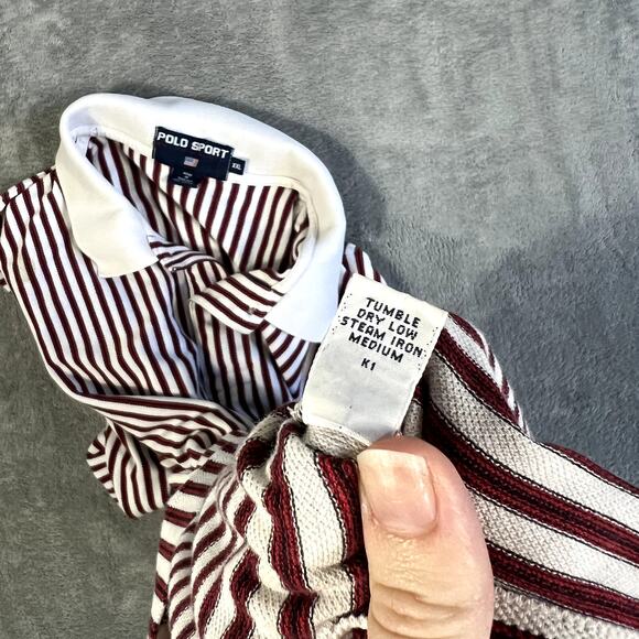 Vintage Polo Ralph Lauren Sport Polo Men's XXL Striped Preppy Golf - Picture 10 of 11